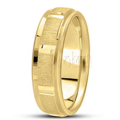 Incised Basic Designer Wedding Band  1 - view 2