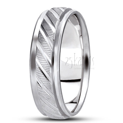 Exquisite Carved Design Wedding Ring  - view 2