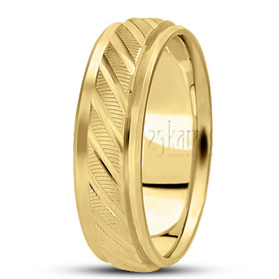 Exquisite Carved Design Wedding Ring  - view 3 thumbnail