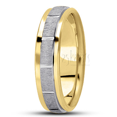 Traditional Diamond Carved Wedding Ring  - view 3