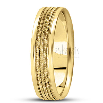 Triple Milgrain Basic Designer Wedding Ring  - view 3