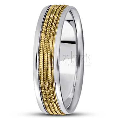 Triple Milgrain Basic Designer Wedding Ring  - main view thumbnail