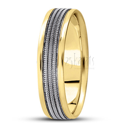 Triple Milgrain Basic Designer Wedding Ring  - view 4
