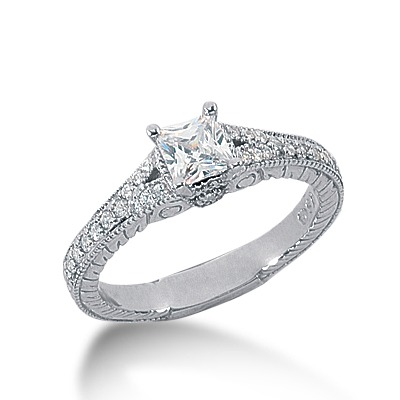Split Shank Antique Diamond Engagement Ring (0.23 ct.tw.)