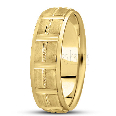 Elegant Satin Finish Wedding Band  - view 3