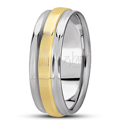 Unique Step Edge Wedding Band  - view 4 thumbnail