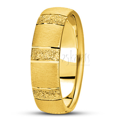 Exquisite Diamond Carved Wedding Band  - view 2