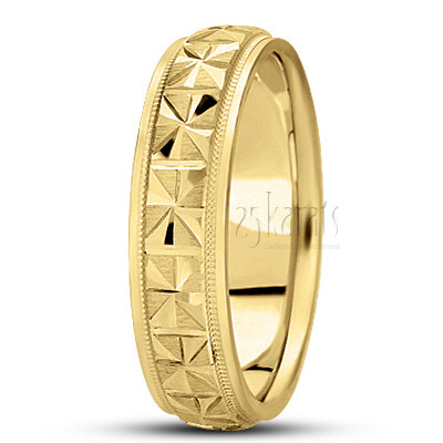 Symmetrical Basic Designer Wedding Band  - view 3