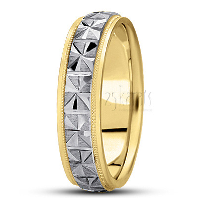 Symmetrical Basic Designer Wedding Band  - view 4