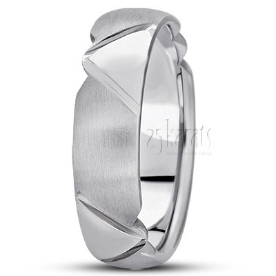 Symmetrical Designer Wedding Ring  - view 2 thumbnail