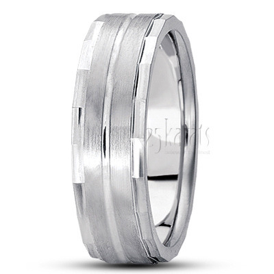 Sturdy Basic Designer Wedding Ring  - view 2 thumbnail