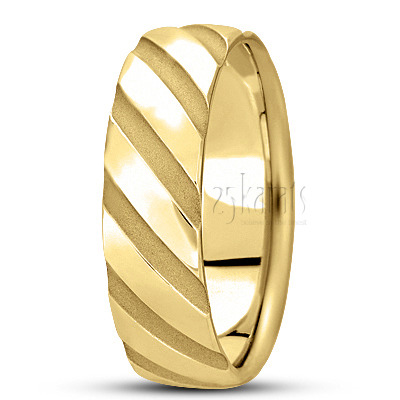 Elegant Diagonal Cut Designer Wedding Ring  - main view