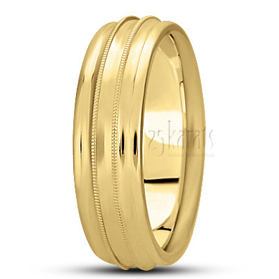 Milgrain Diamond Cut Wedding Band  1 - view 3