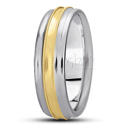 Milgrain Diamond Cut Wedding Band  1 - view 4