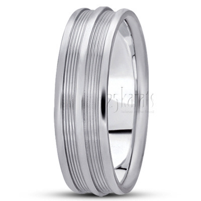 Basic Carved Simple Wedding Bands - view 2 thumbnail