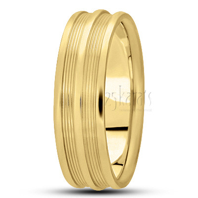 Basic Carved Simple Wedding Bands - view 3