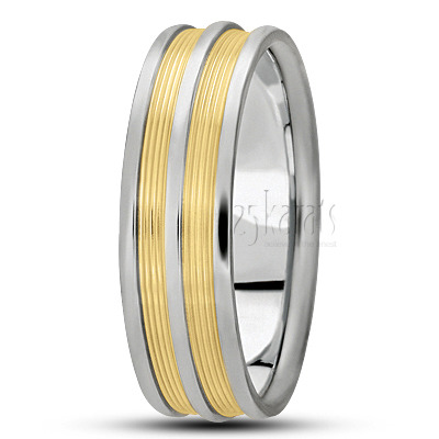 Basic Carved Simple Wedding Bands - view 4