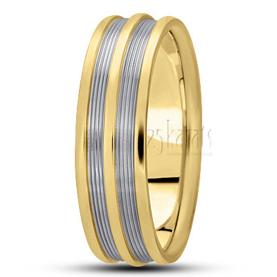 Basic Carved Simple Wedding Bands - main view