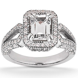 Emerald Diamond Engagement Ring (0.56 ct. t.w.) thumbnail 1