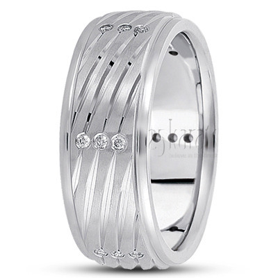 Diagonal Cut Diamond Wedding Ring 2 - view 2 thumbnail