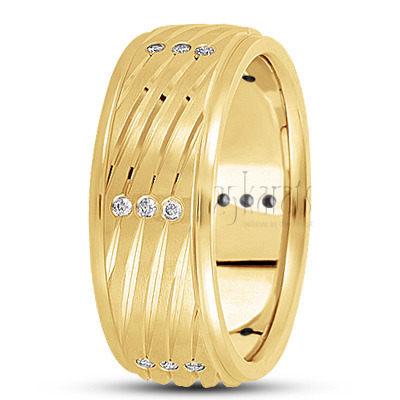 Diagonal Cut Diamond Wedding Ring 2 - view 3 thumbnail