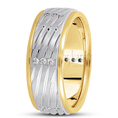 Diagonal Cut Diamond Wedding Ring 2 - view 4 thumbnail