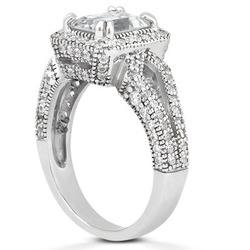 Emerald Diamond Engagement Ring (0.56 ct. t.w.) thumbnail 3