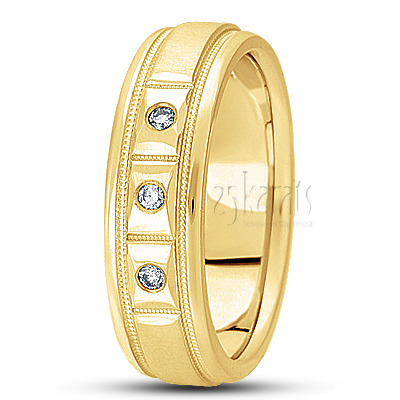 Milgrain Diamond Wedding Band 1 - main view