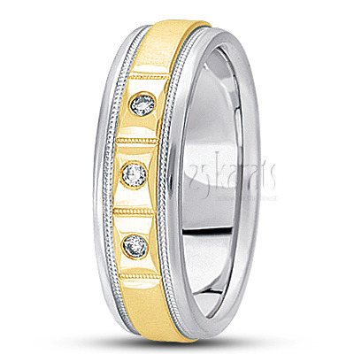 Milgrain Diamond Wedding Band 1 - view 3