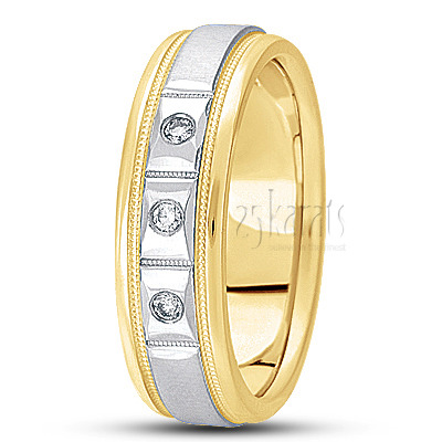 Milgrain Diamond Wedding Band 1 - view 4