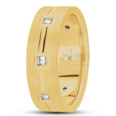 Princesss Frame Cut Diamond Wedding Band - view 2