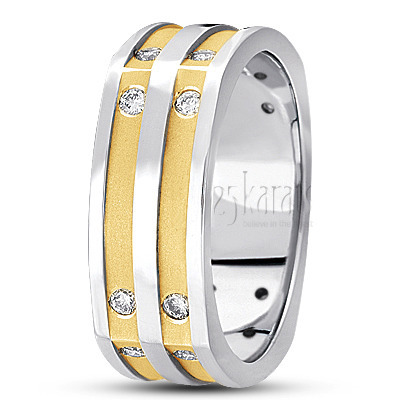 Four Sided Diamond Wedding Ring