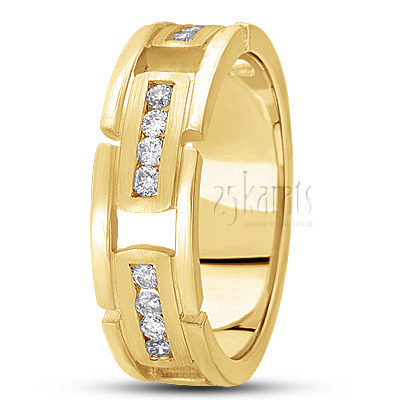 Modern Diamond Wedding Band 5 - main view thumbnail