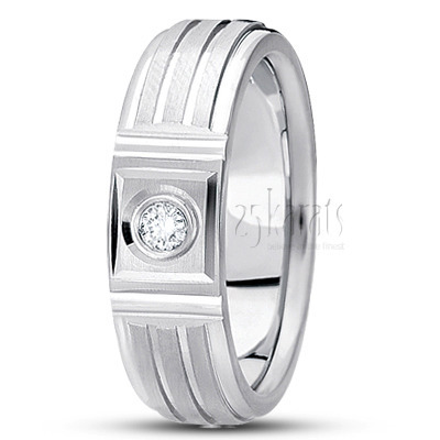 Stylish Diamond Wedding Ring - view 2 thumbnail
