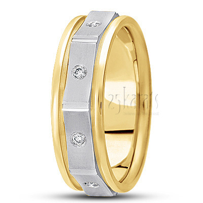Cornered Diamond Wedding Ring - view 4 thumbnail