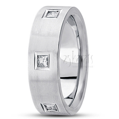 Traditional Princesss Diamond Wedding Band - main view thumbnail