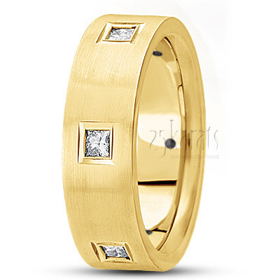 Traditional Princesss Diamond Wedding Band - view 2 thumbnail