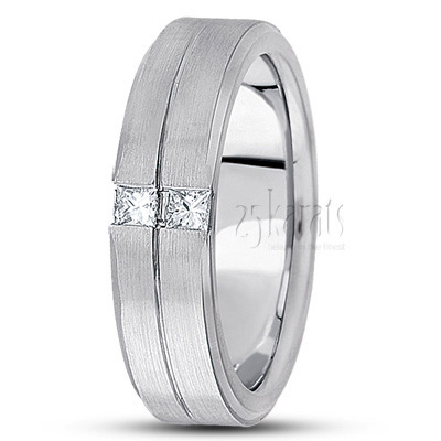 Double-Princesss Diamond Wedding Band - view 2 thumbnail