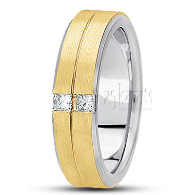 Double-Princesss Diamond Wedding Band - main view