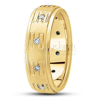 Diagonal Cut Diamond Wedding Band 3 - view 3 thumbnail