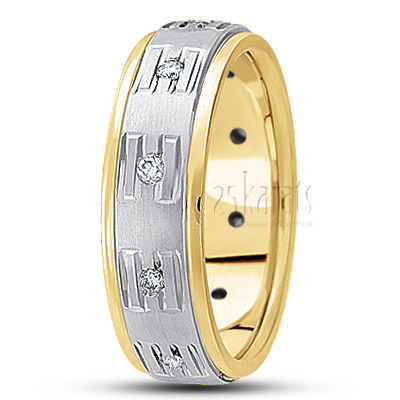 Diagonal Cut Diamond Wedding Band 3 - view 4 thumbnail