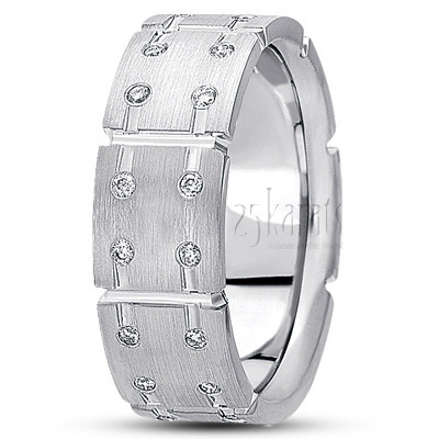 Unique Diamond Wedding Ring - view 2 thumbnail