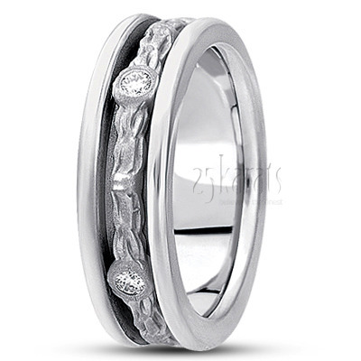 Antique Diamond Wedding Band - view 2 thumbnail