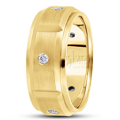 Rectangular Cut Diamond Wedding Ring 3 - main view thumbnail