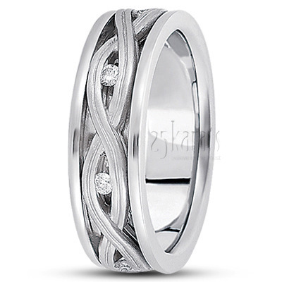 Braided Diamond Wedding Band 1 - view 2 of 4