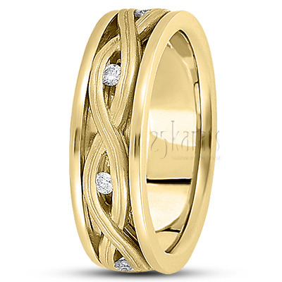 Braided Diamond Wedding Band 1 - view 3