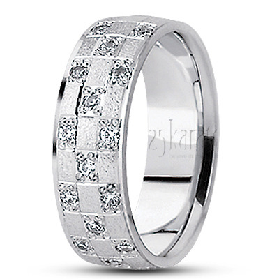 Modern Diamond Wedding Band 6 - main view