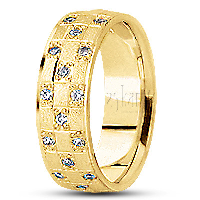 Modern Diamond Wedding Band 6 - view 2