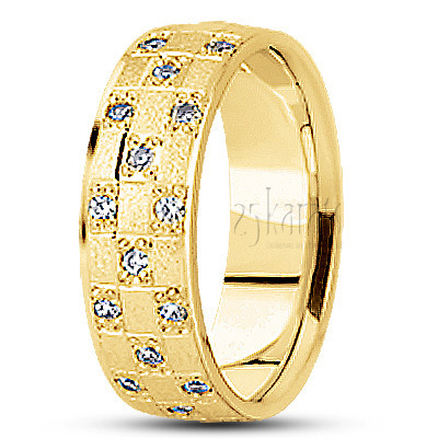 Modern Diamond Wedding Band 6 - view 2 thumbnail