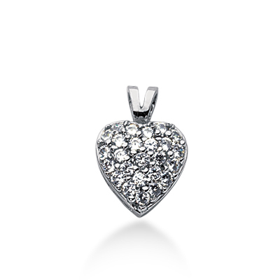 0.50ct Round Cut Prong Set Heart Shape Pendant - view 1 of 1